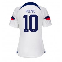 Spojené štáty Christian Pulisic #10 Domáci Ženy futbalový dres MS 2022 Krátky Rukáv